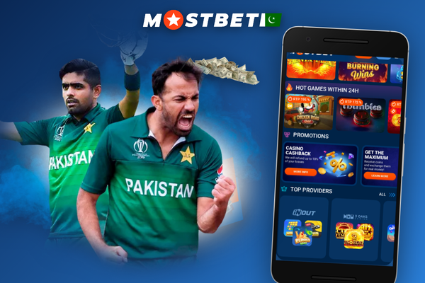 Mostbet online casino demo mode versus real PKR play shown on split-screen mock-up