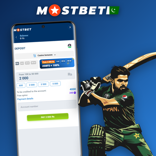 Mostbet minimum deposit screen showing PKR balance with JazzCash Easypaisa Visa and USDT icons