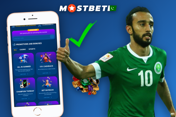 Mostbet free bet for cricket and football shown on a live bet slip at a Pakistan stadium